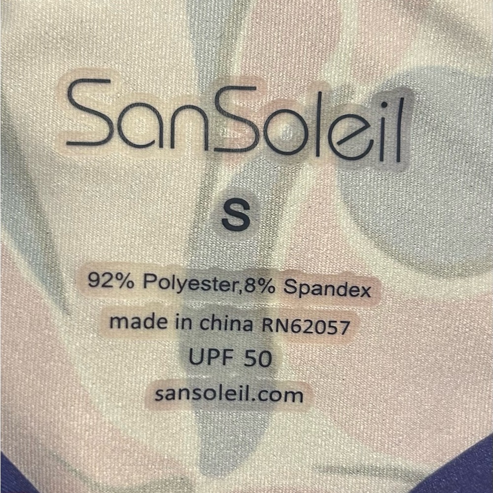 SanSoleil SoolCool Tee Time Long Sleeve 1/4 Zip Golf UPF50+ Cooling - Picture 6 of 6